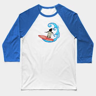 Surfing Big Waves in the Ocean Baseball T-Shirt